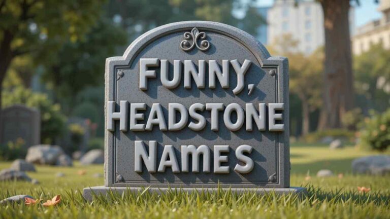 funny headstone names