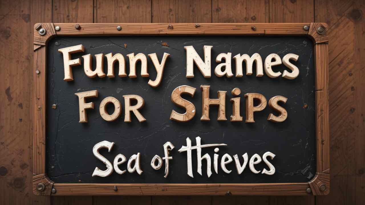 funny names for ships sea of thieves